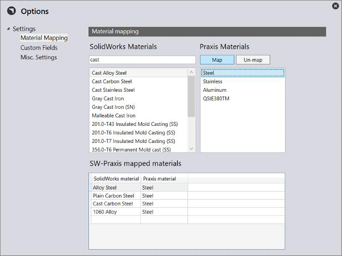 Material Mapping